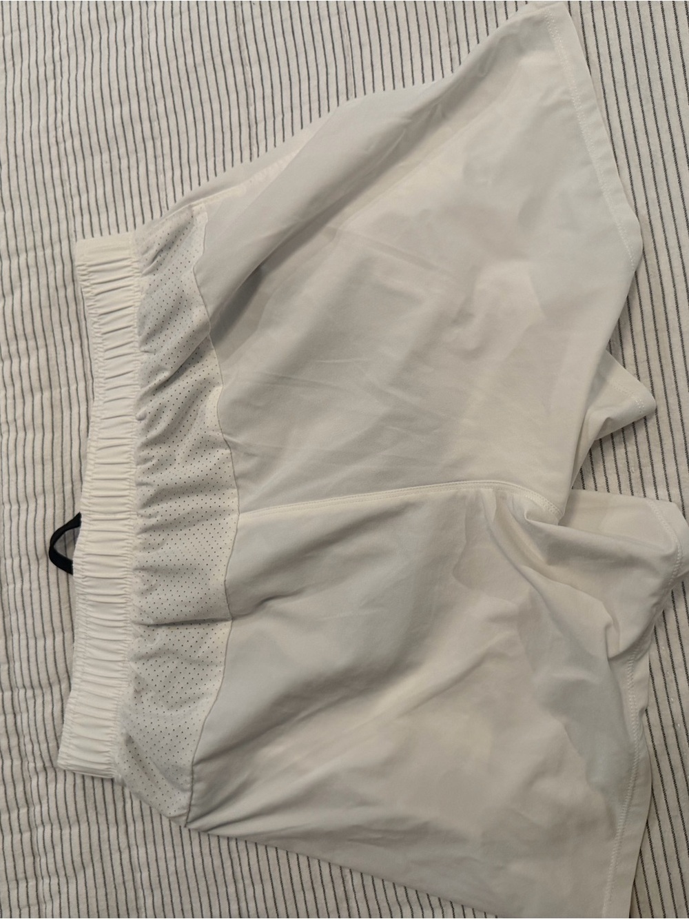 Men’s Athletegy Quad Short White Athletic Shorts - Lightweight Sport Style - Picture 1 of 2